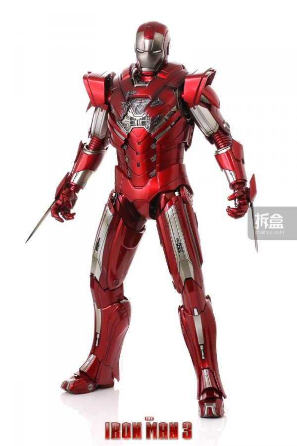 omg开箱hottoys16钢铁侠mk33银色百夫长