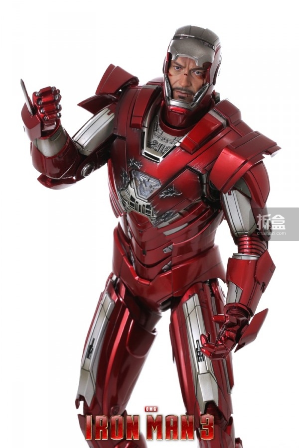 omg开箱hottoys16钢铁侠mk33银色百夫长