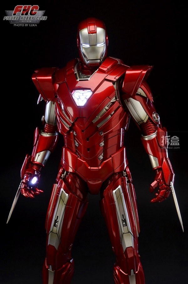 hottoys 1/6 钢铁侠 mk33 银色百夫长(luca实拍)