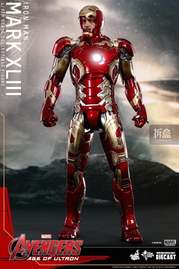 hottoys《复仇者联盟2》压铸合金 1/6 钢铁侠 mk43/mark xliii