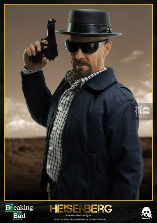 threezero《绝命毒师》walter white"海森伯格"12寸人偶即将发售