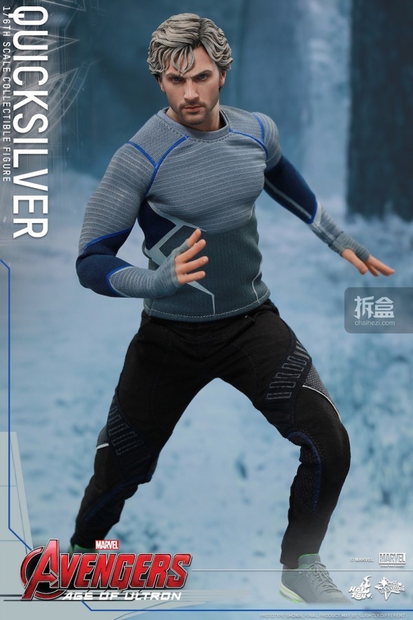 hottoys复仇者联盟2奥创纪元快银quicksilver16人偶